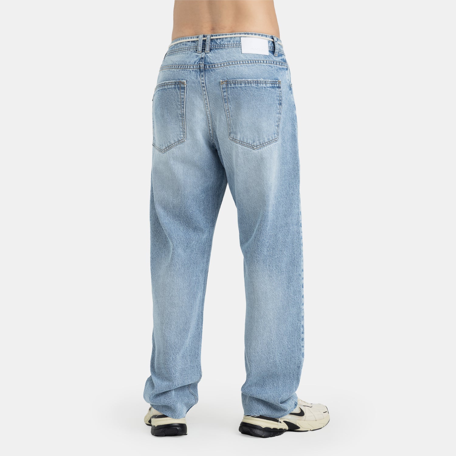 String Relaxed Jeans Light Blue