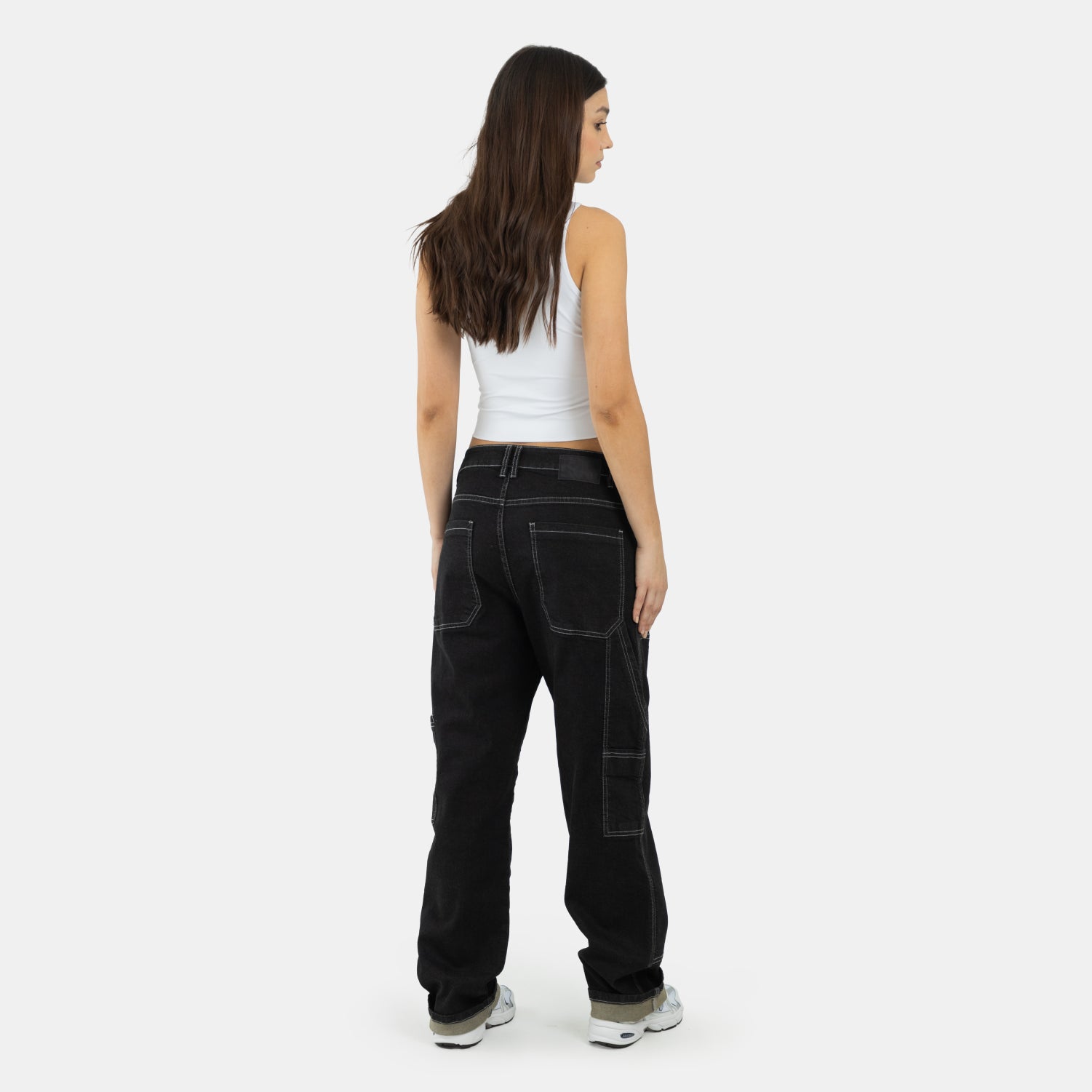 Carpenter Worker Relaxed Jeans Black WOMAN