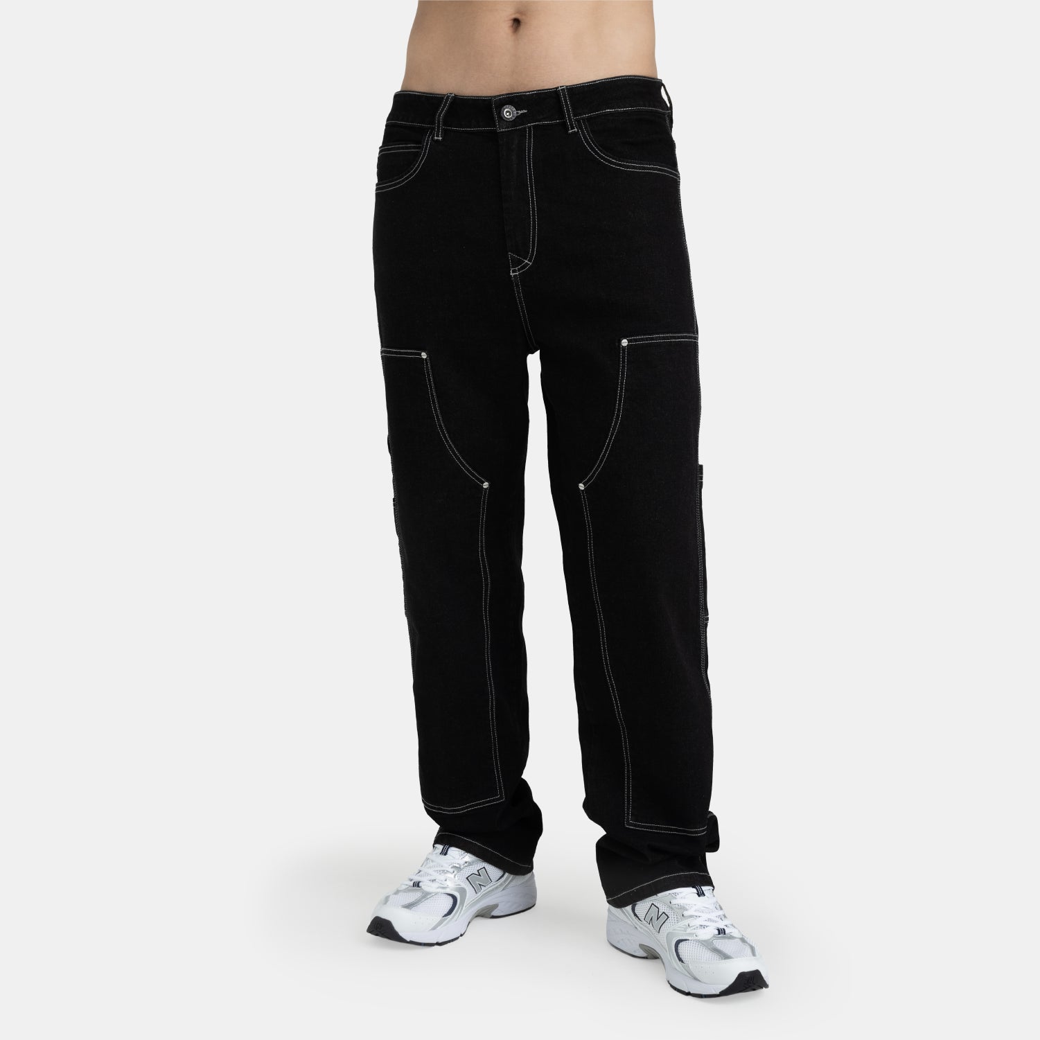 Carpenter Worker Relaxed Jeans Black