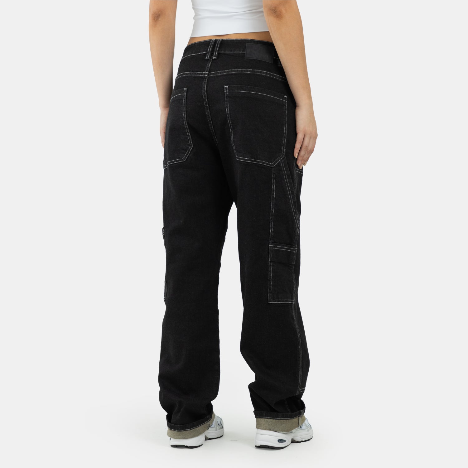 Carpenter Worker Relaxed Jeans Black WOMAN