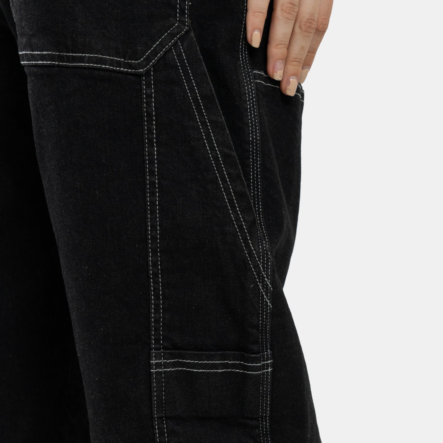 Carpenter Worker Relaxed Jeans Black WOMAN