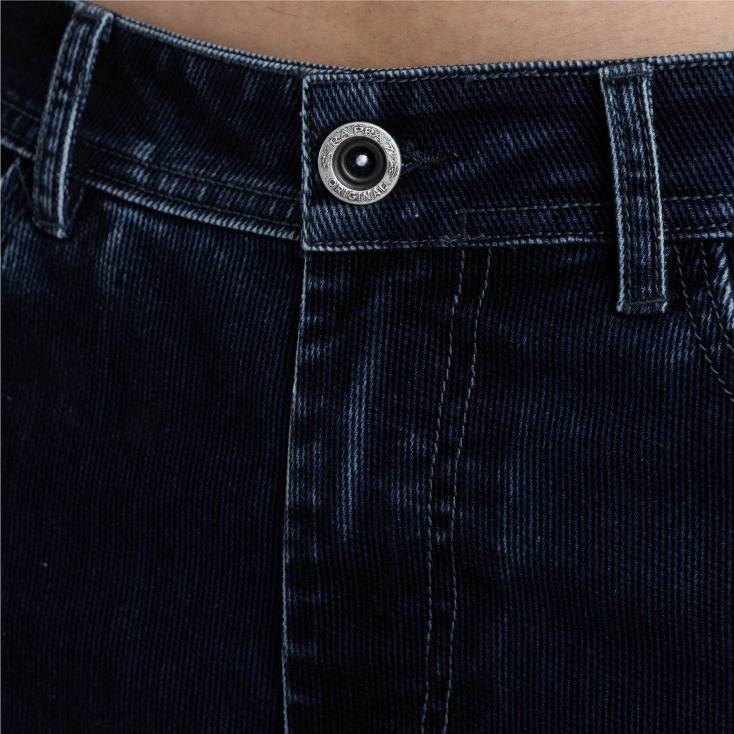 Corduroy Touch Denim Relaxed Jeans Dark Blue