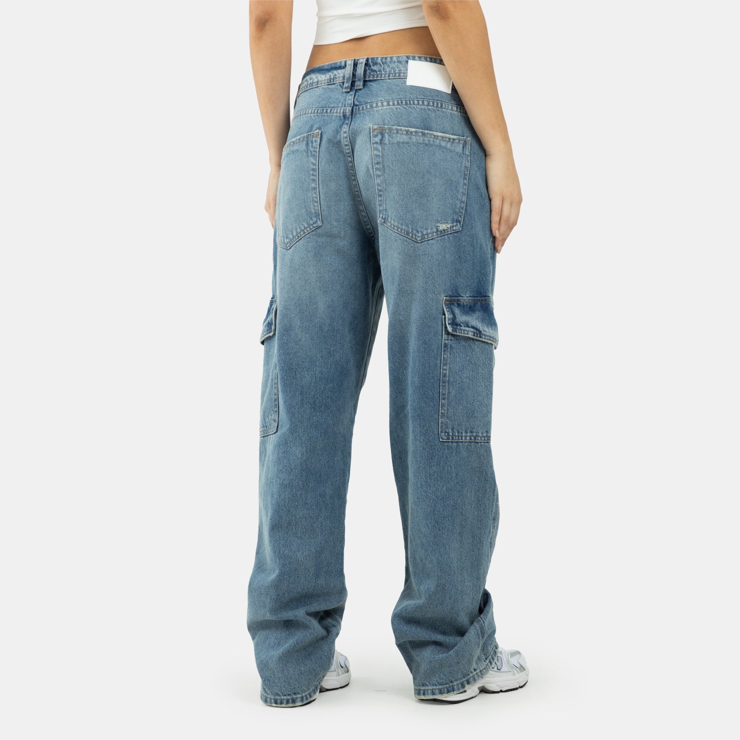 Urban Cargo Relaxed Jeans Medium Blue WOMAN