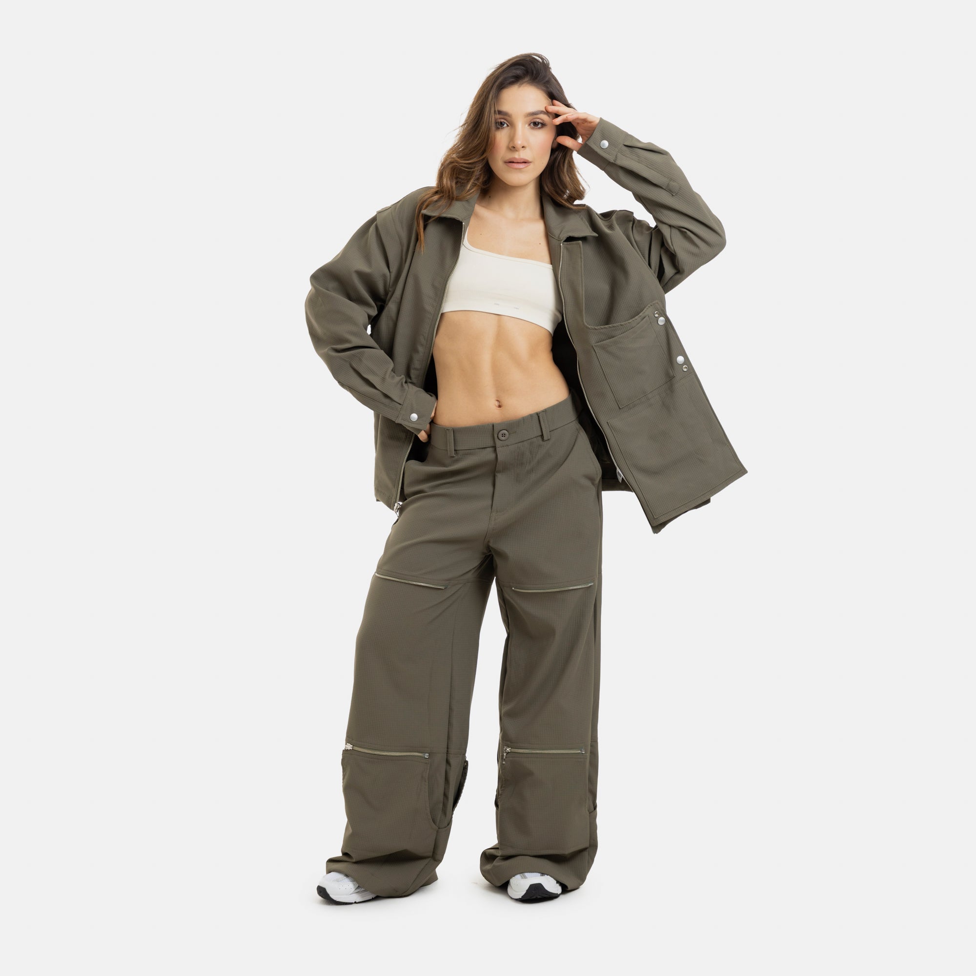 Military Green Active Convertible Pants