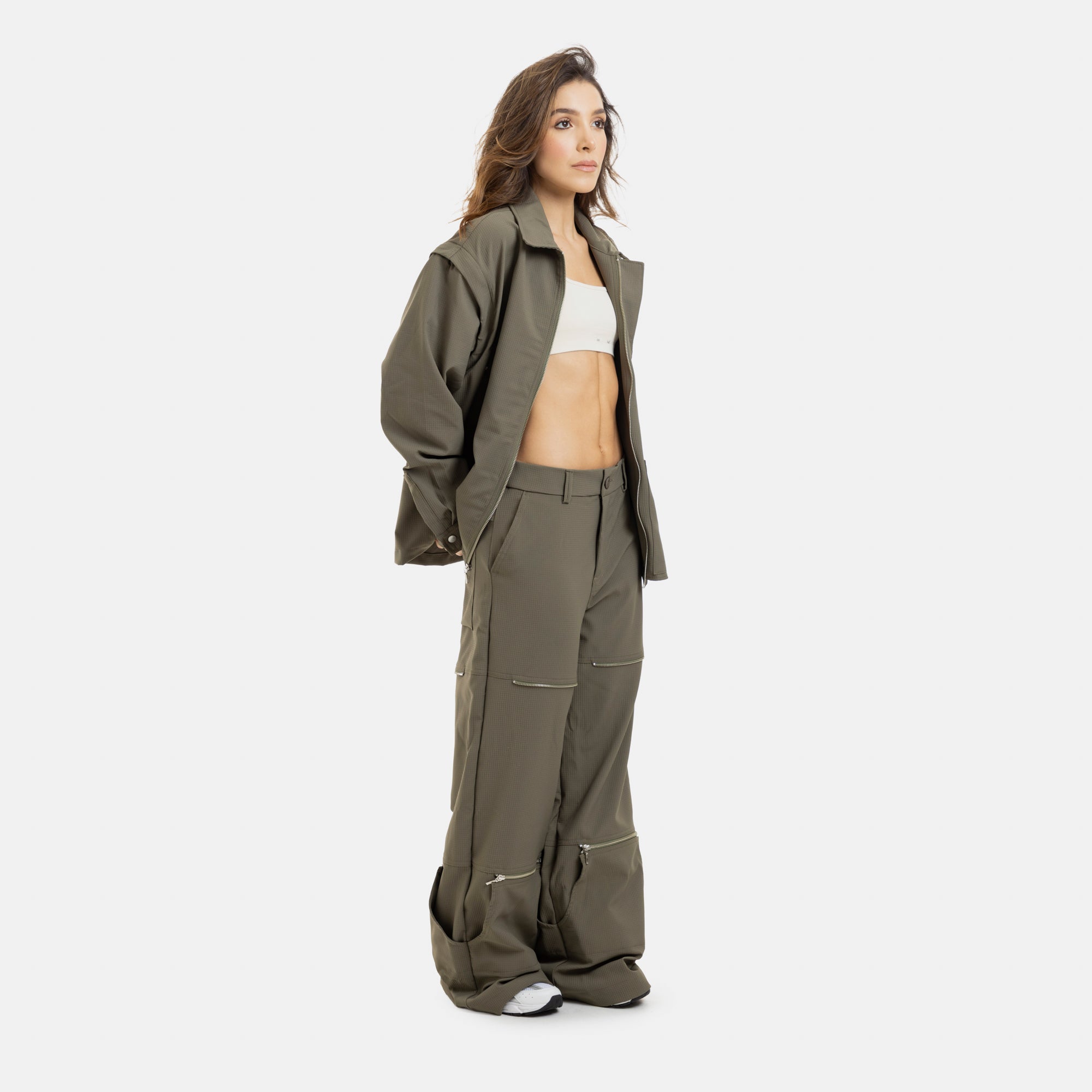 Military Green Active Convertible Pants