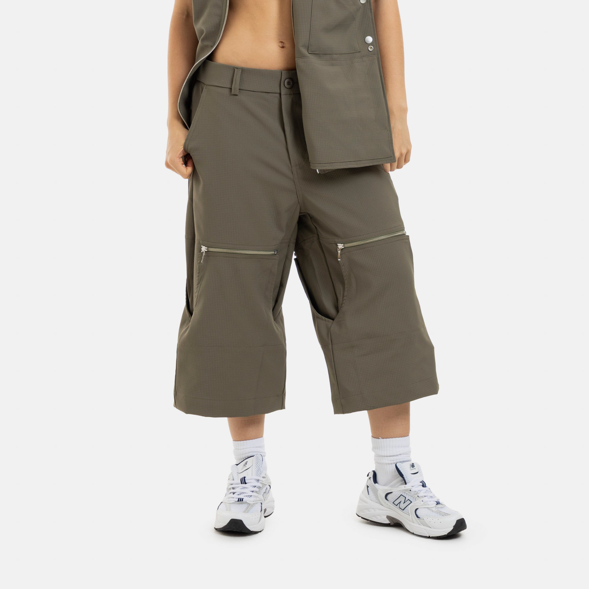 Military Green Active Convertible Pants