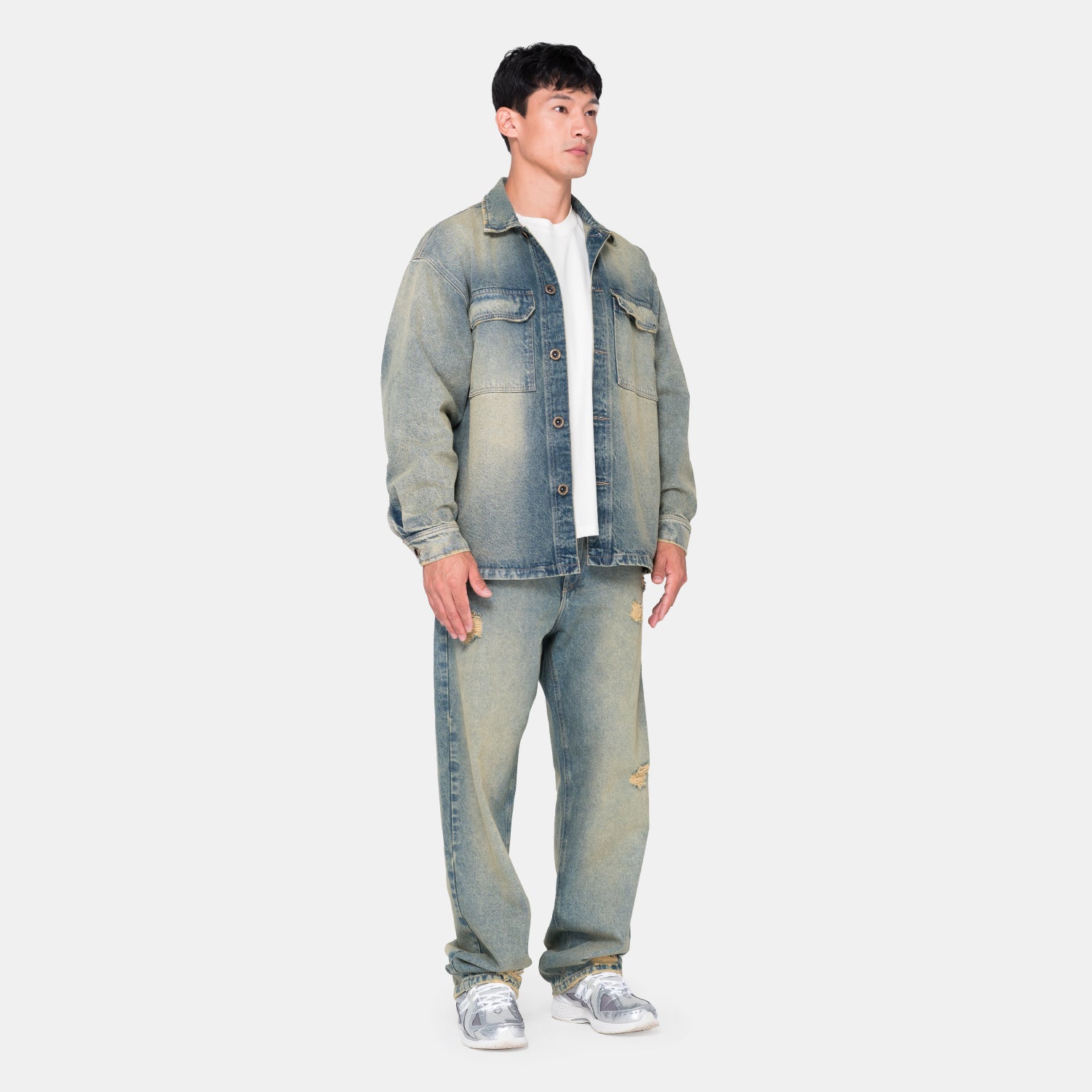 Dirty Wash Denim Overshirt