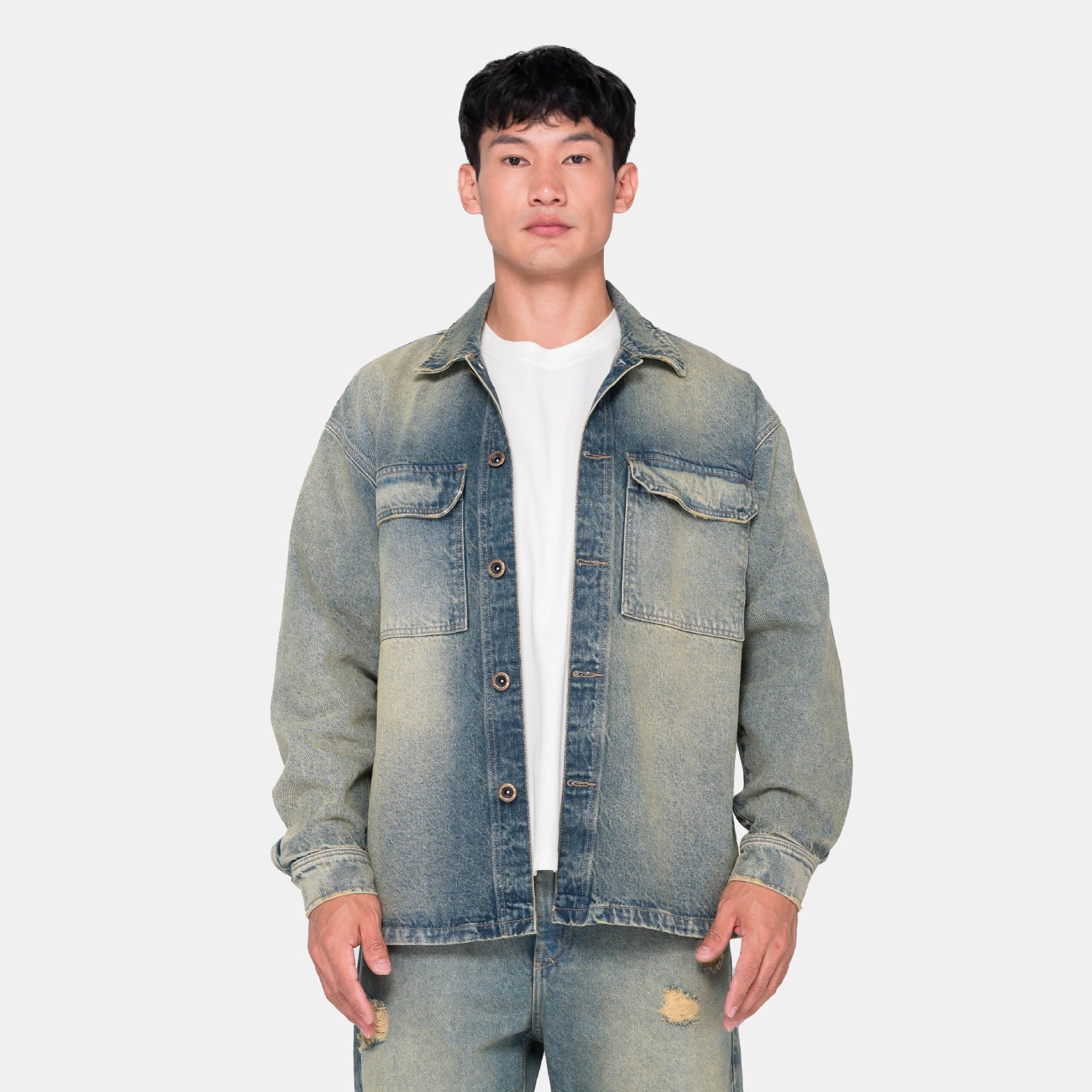 Dirty Wash Denim Overshirt