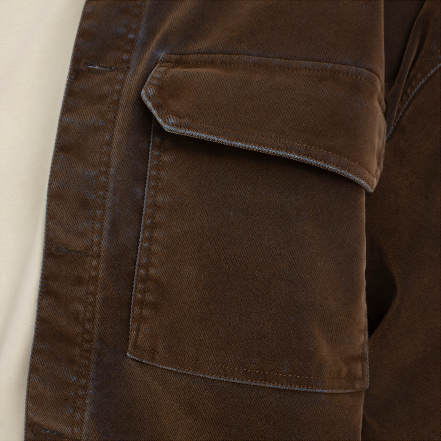 Corduroy Denim Overshirt Coffee