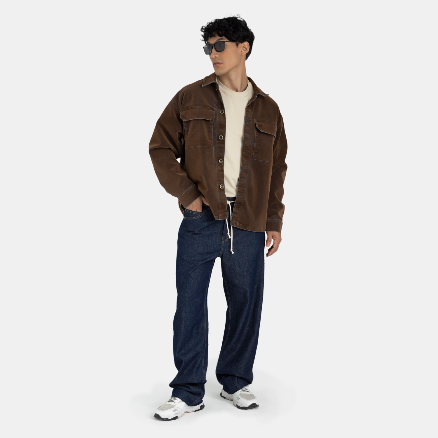 Corduroy Denim Overshirt Coffee