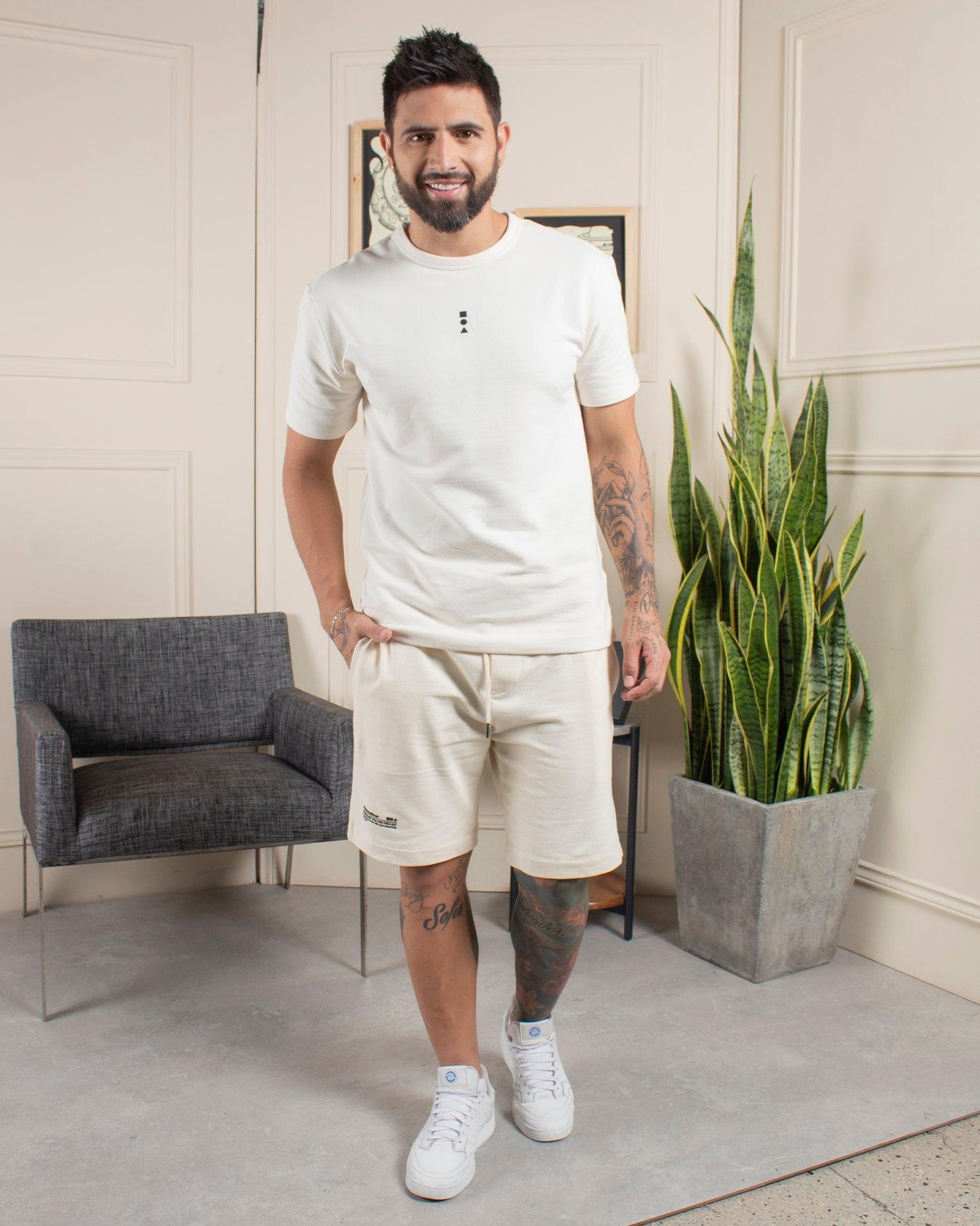 Camiseta Cuello Redondo Estampado Geométrico Minimalista Marca Rappaz