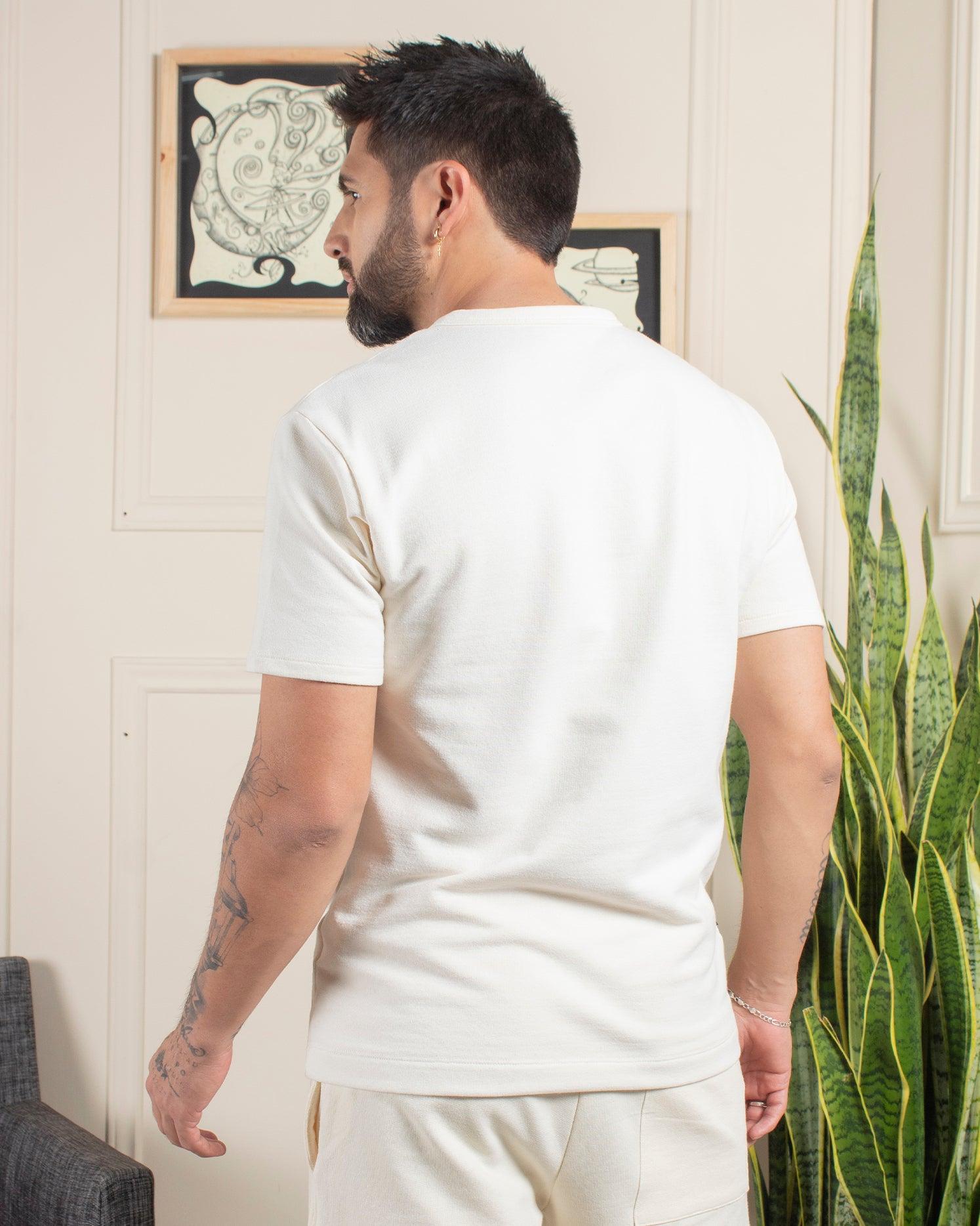 Camiseta Cuello Redondo Estampado Geométrico Minimalista Marca Rappaz