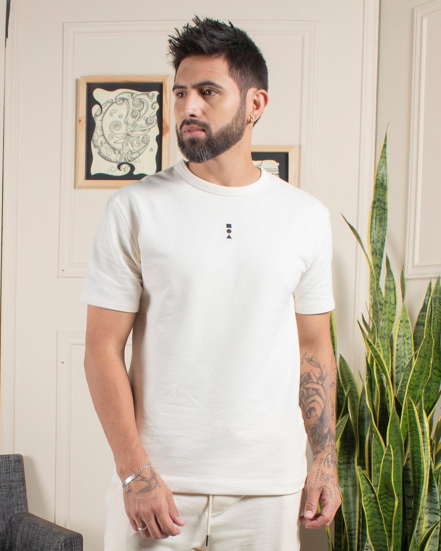 Camiseta Cuello Redondo Estampado Geométrico Minimalista Marca Rappaz