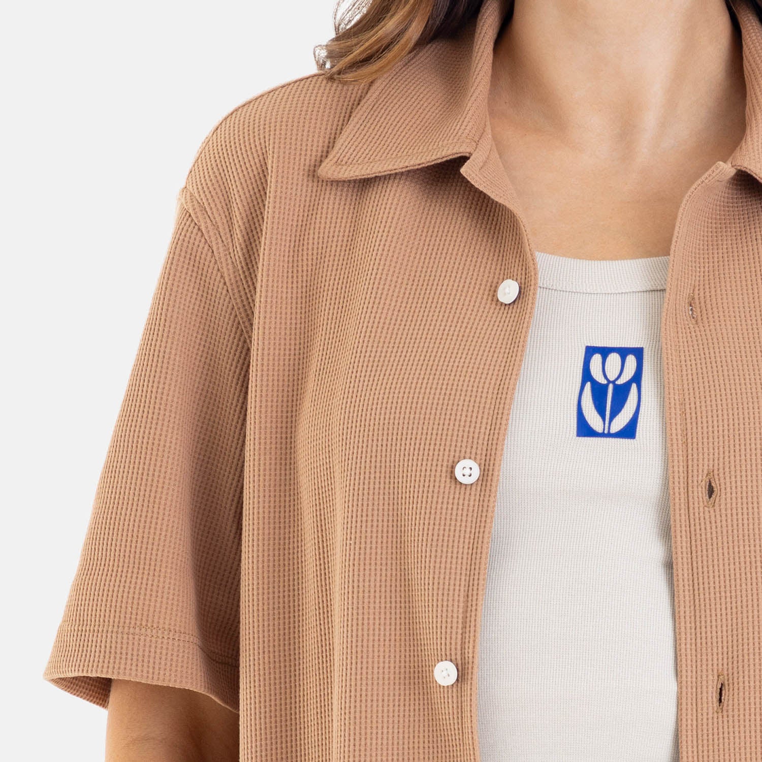 Relaxed Short Sleeve Shirt Mocca