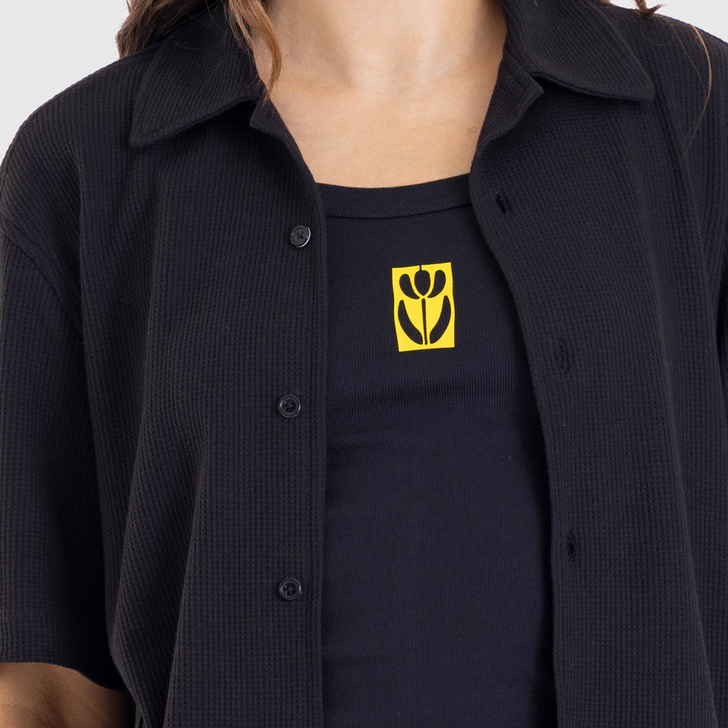 Relaxed Short Sleeve Shirt Black