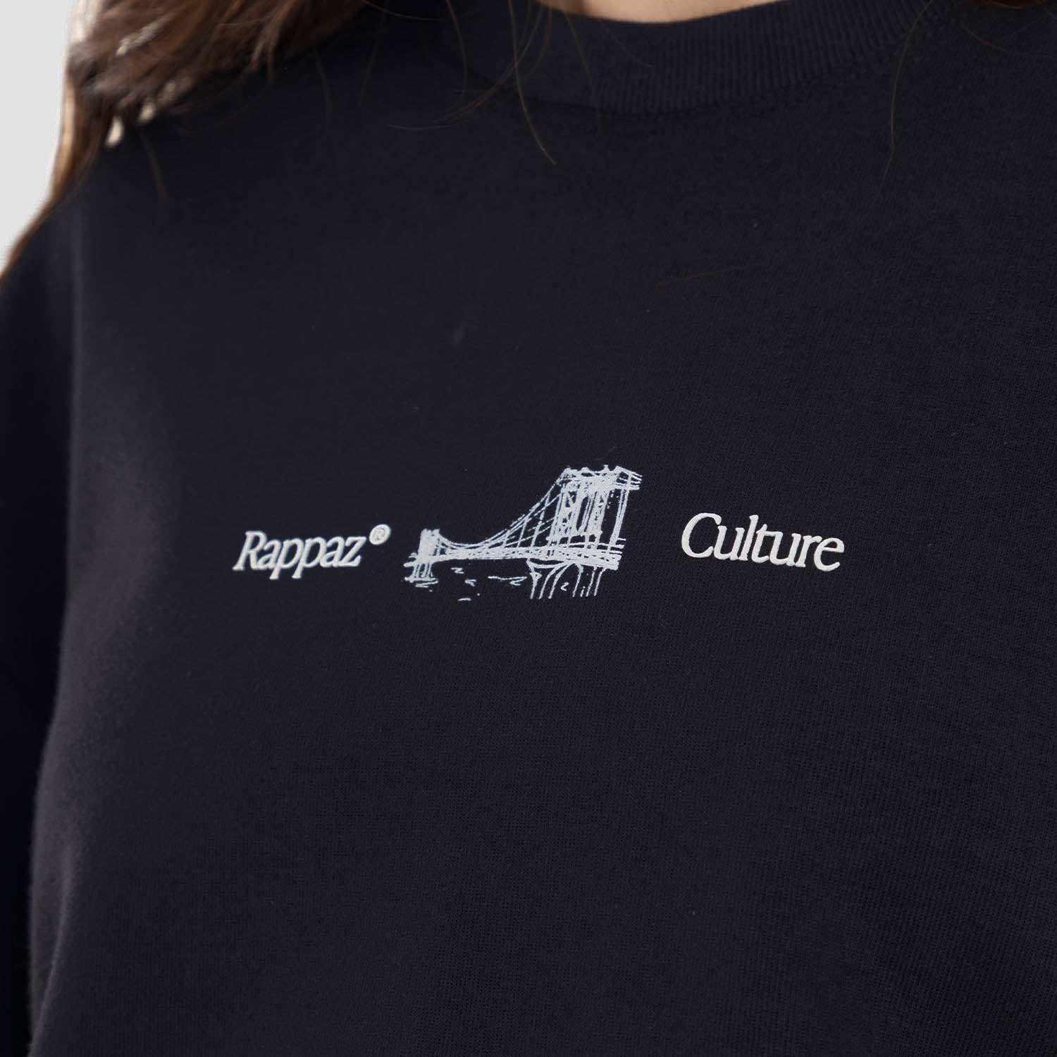 Boxy Fit Tee Brooklyn Bridge Black