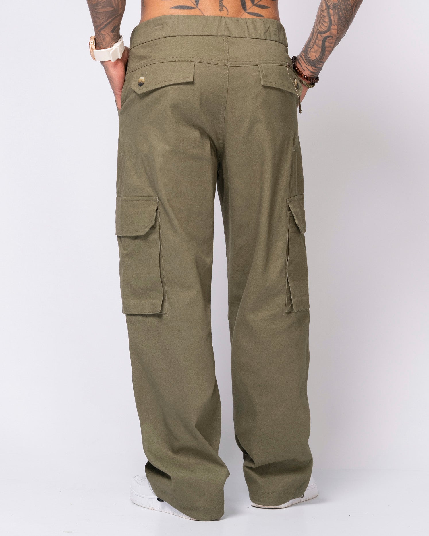 Jogger Relaxed Fit Cargo Bota Drapeada Marca Rappaz