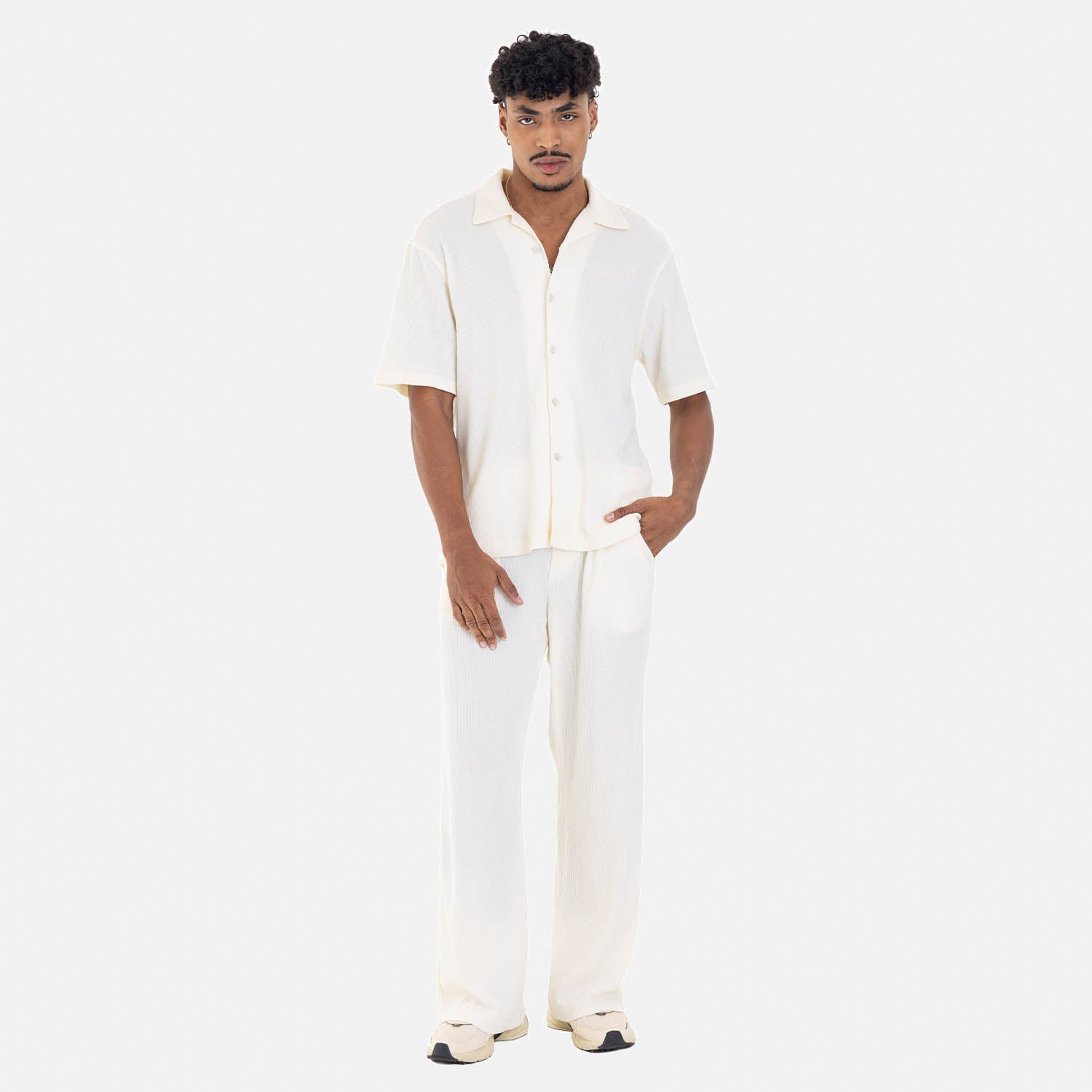 Relaxed Short Sleeve Shirt Ivory