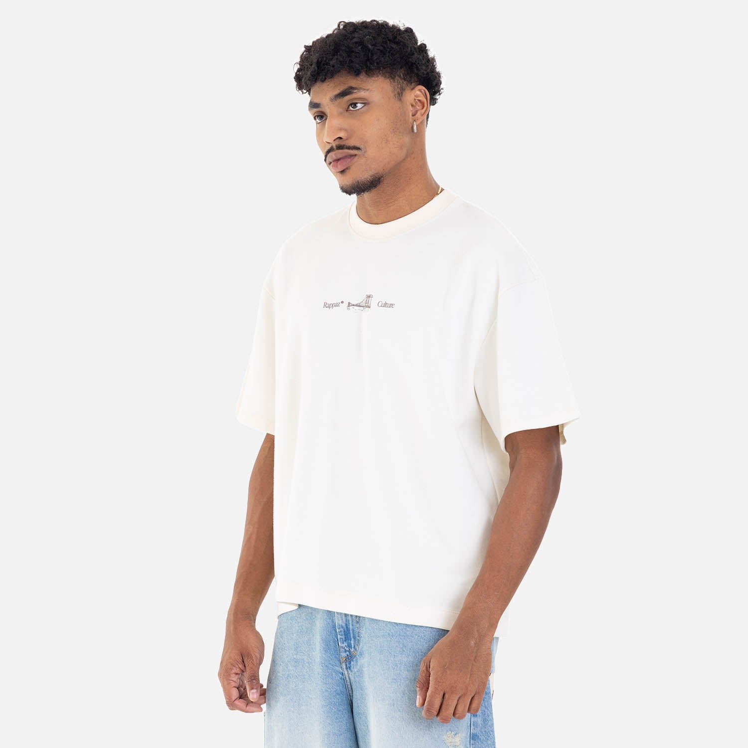Boxy Fit Tee Brooklyn Bridge Ivory