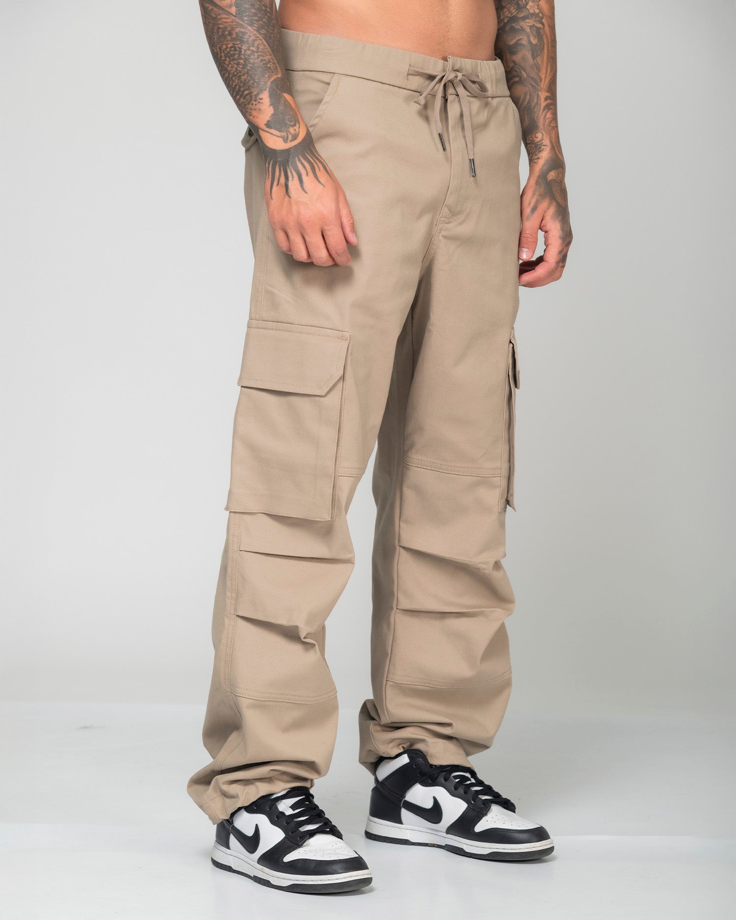 Jogger Relaxed Fit Cargo Bota Drapeada Marca Rappaz
