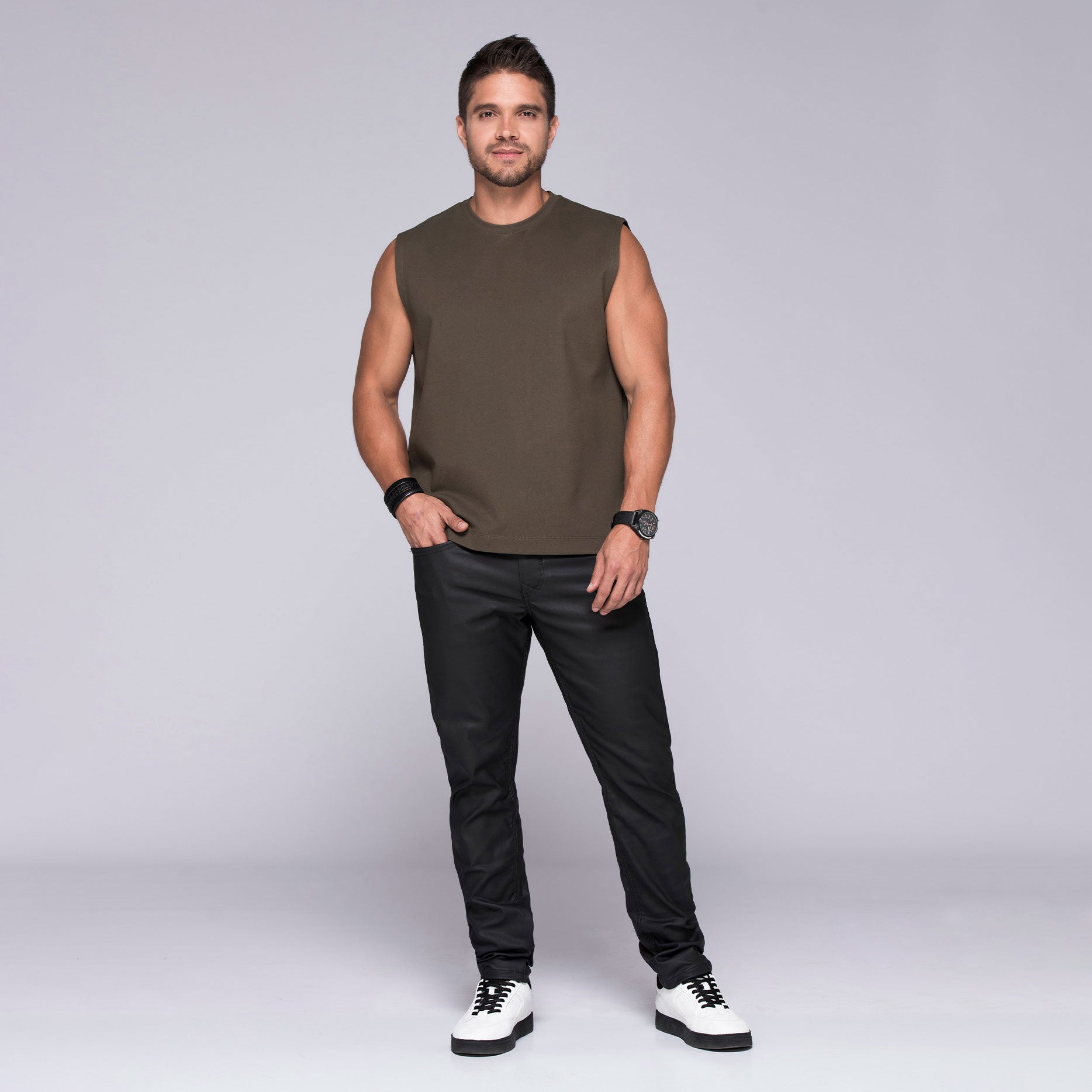 Jean Slim Color Negro Marca Rappaz