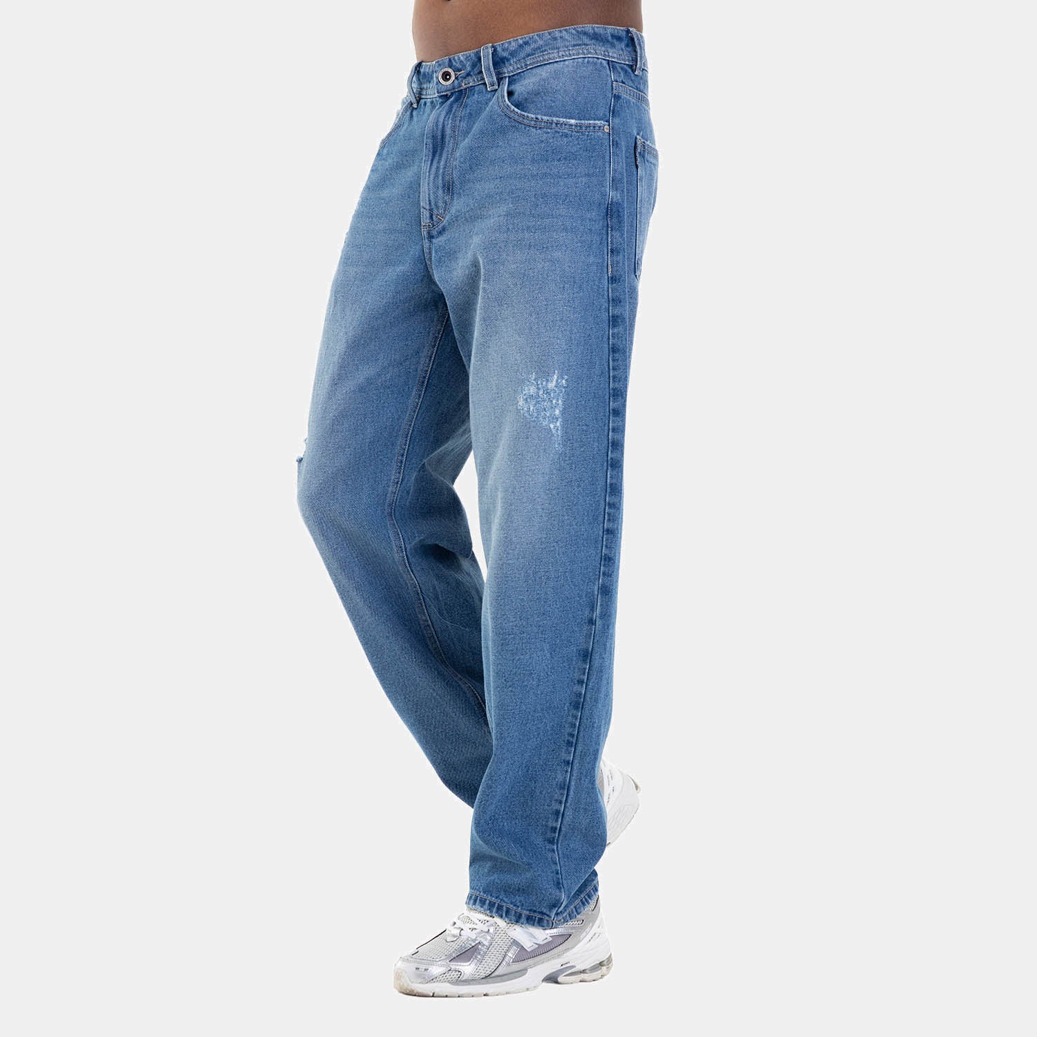 Clean Relaxed Fit Jeans Mid Blue