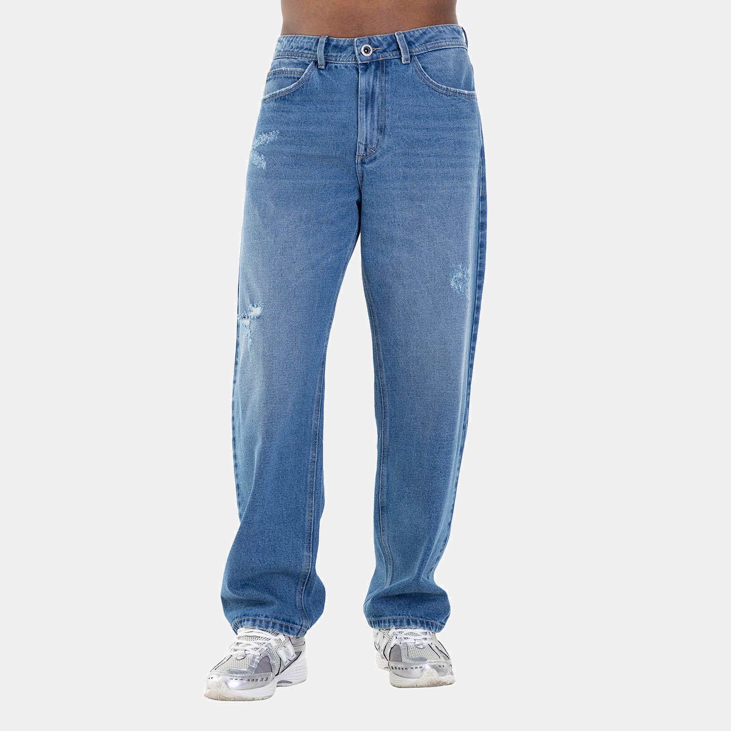 Clean Relaxed Fit Jeans Mid Blue