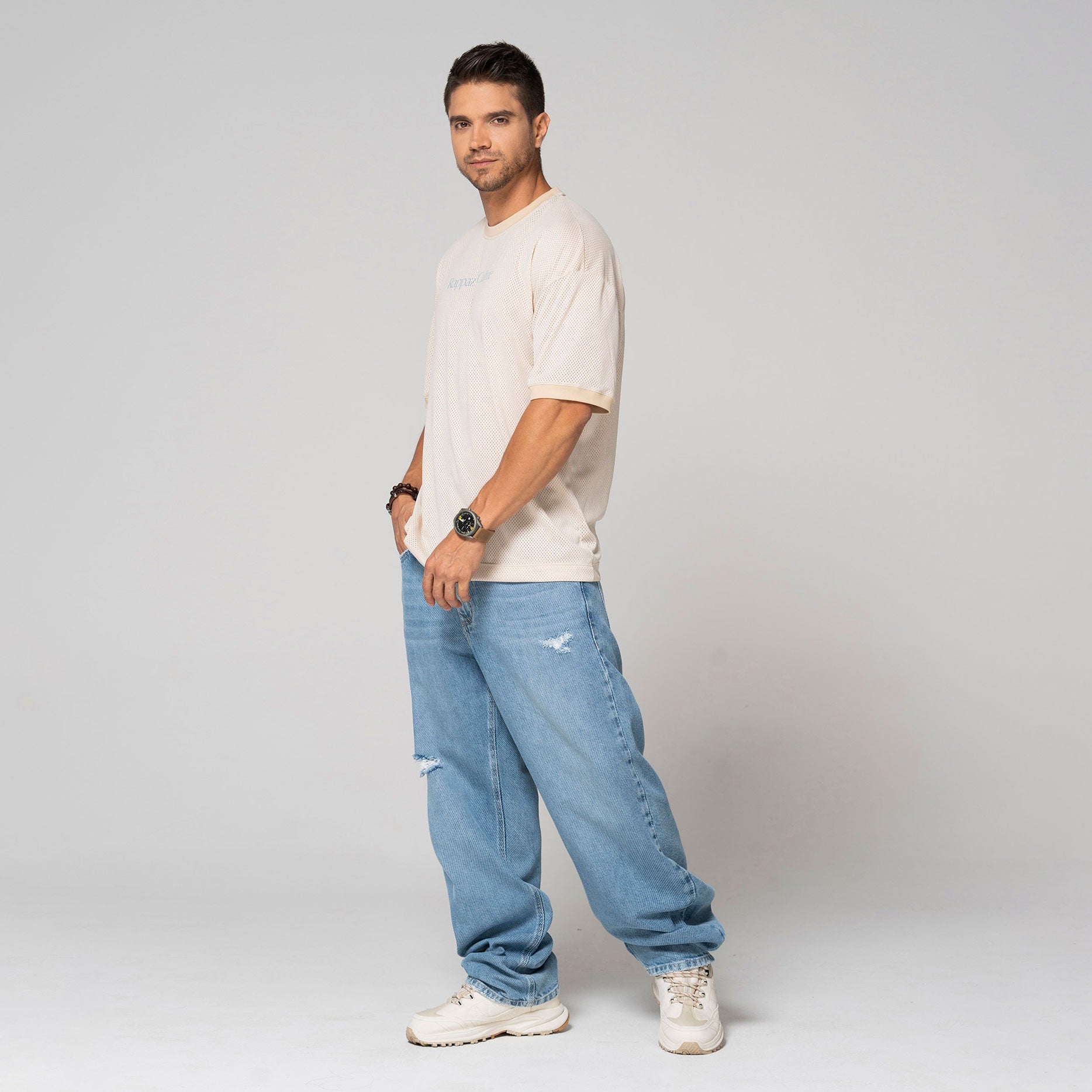 Jean Relaxed Fit con Desgaste Marca Rappaz