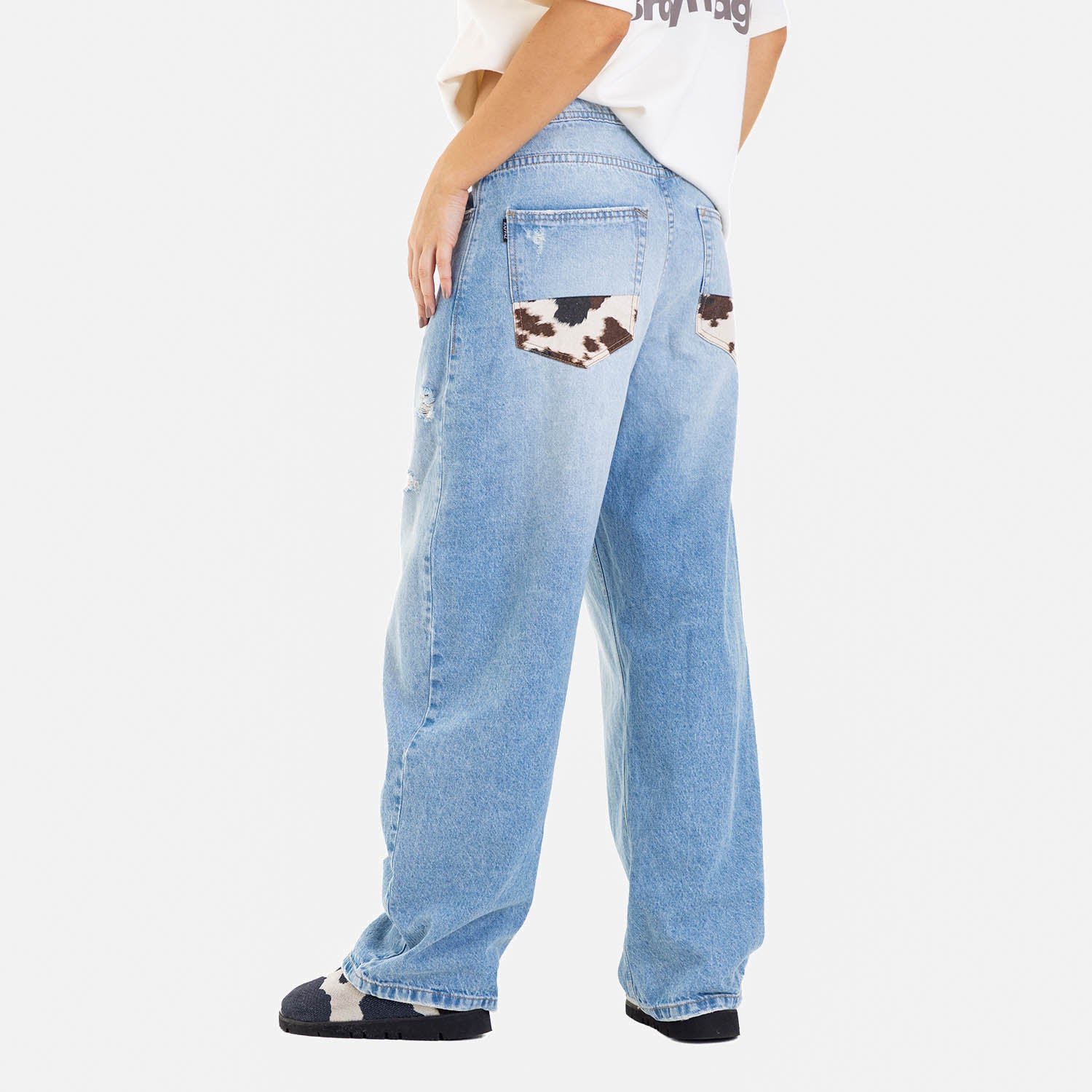 Cow Barrel Fit Denim Light Blue