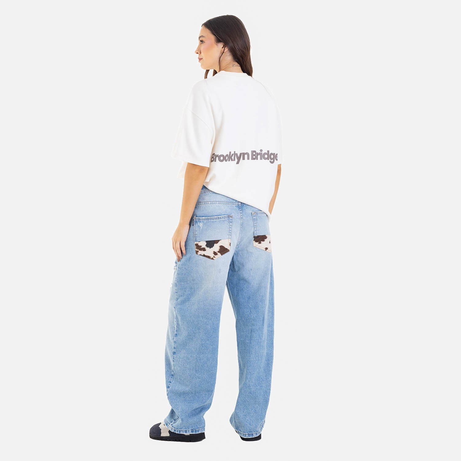 Boxy Fit Tee Brooklyn Bridge Ivory