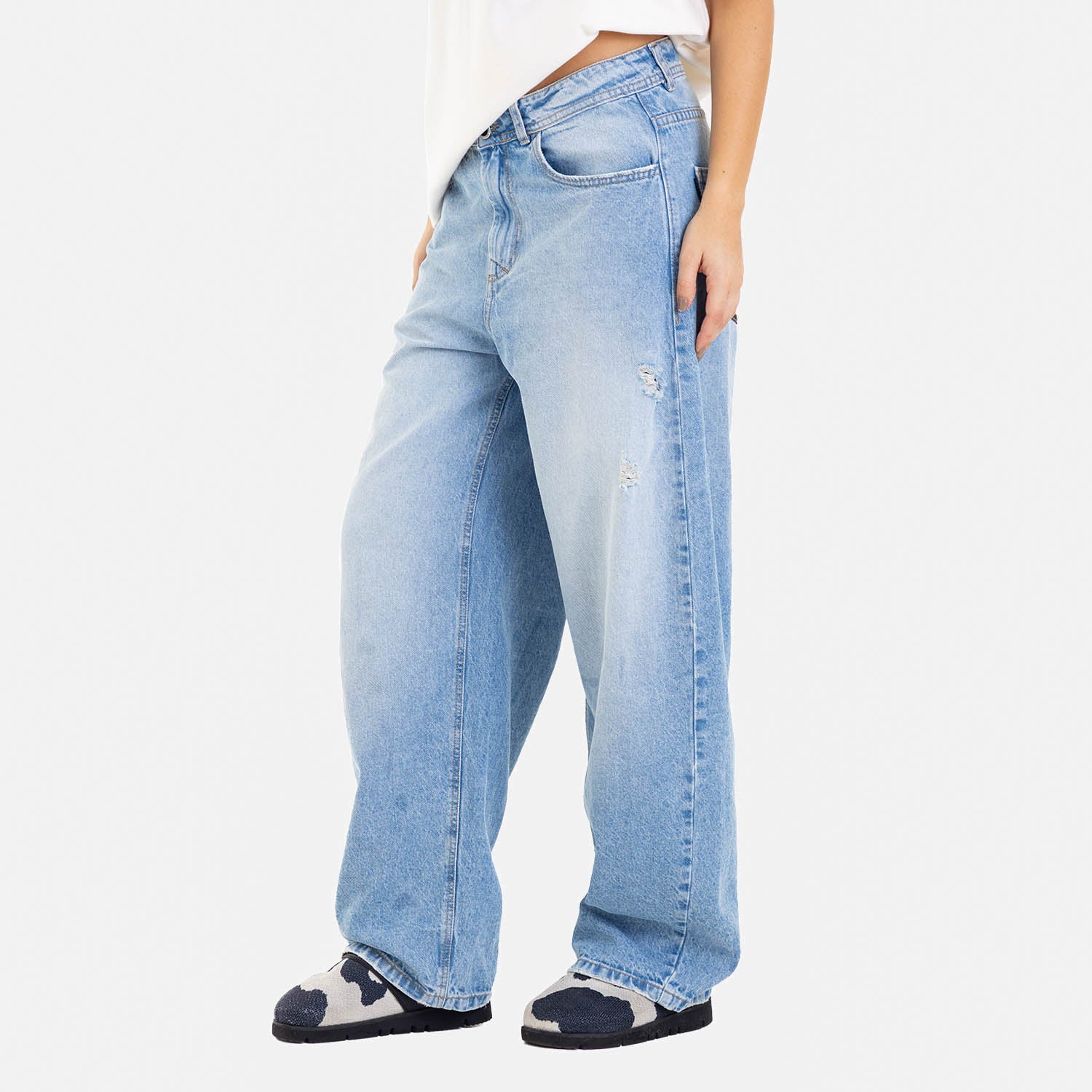 Cow Barrel Fit Denim Light Blue