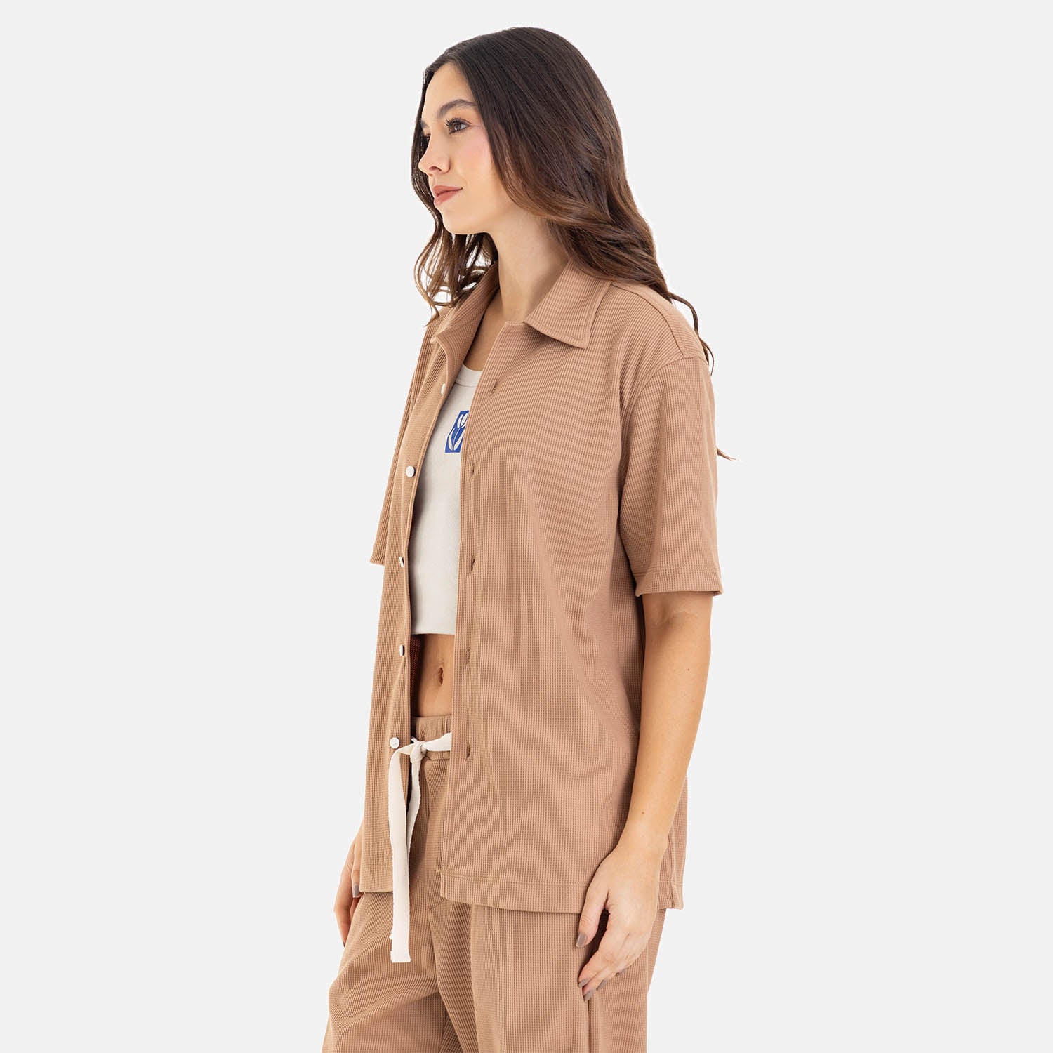 Relaxed Short Sleeve Shirt Mocca