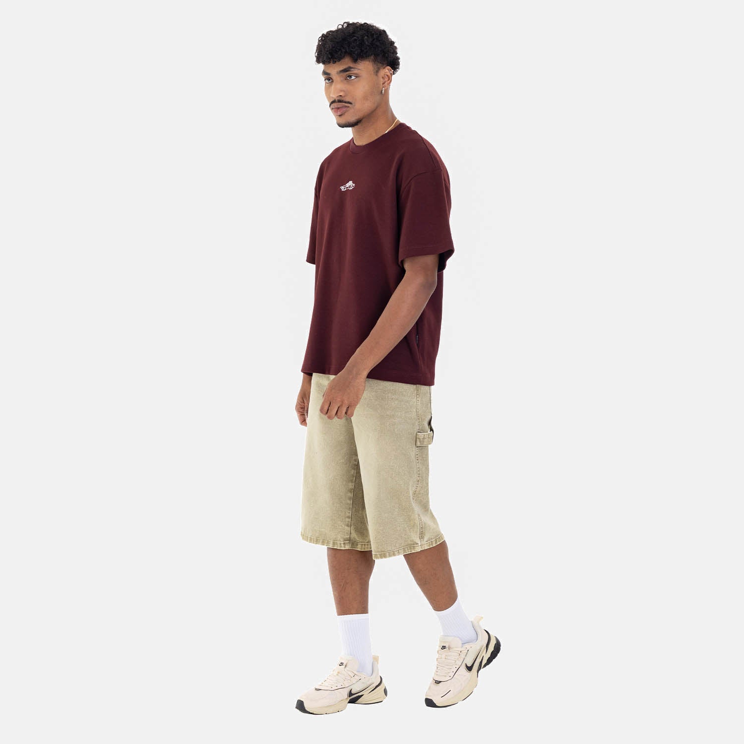 Boxy Fit City Sketch Tee Wine