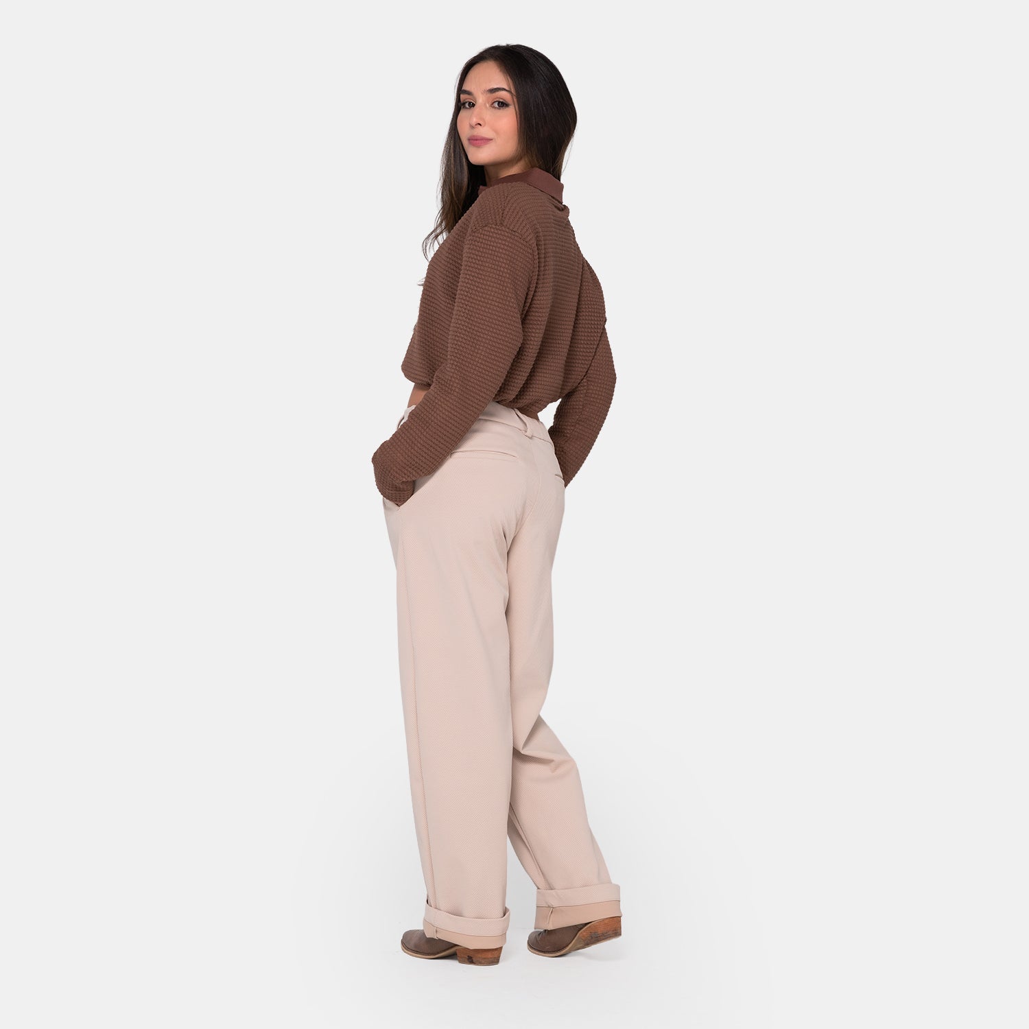 Beige EcoDrift Trousers