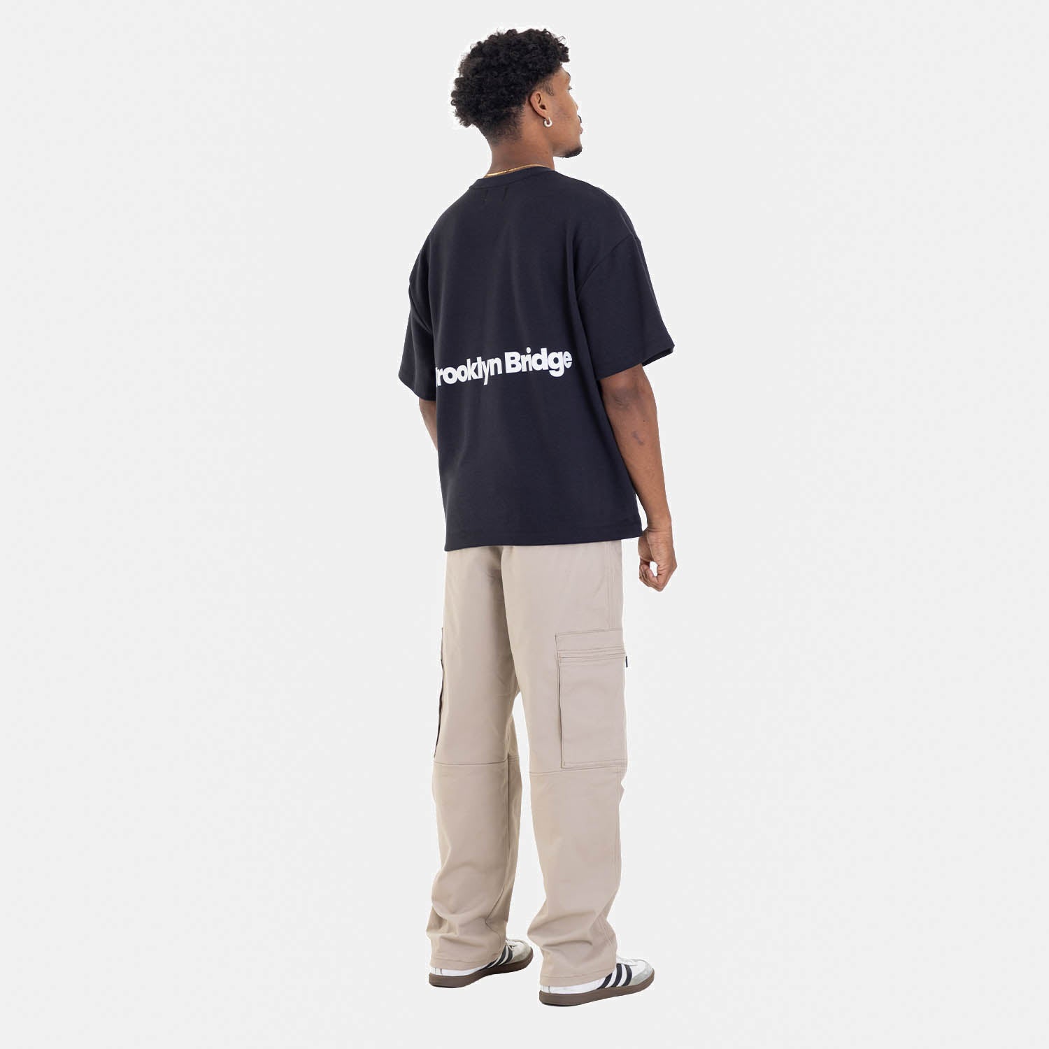 Boxy Fit Tee Brooklyn Bridge Black