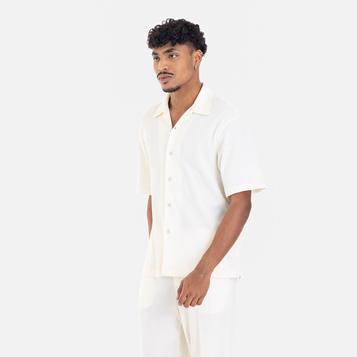 Relaxed Short Sleeve Shirt Ivory