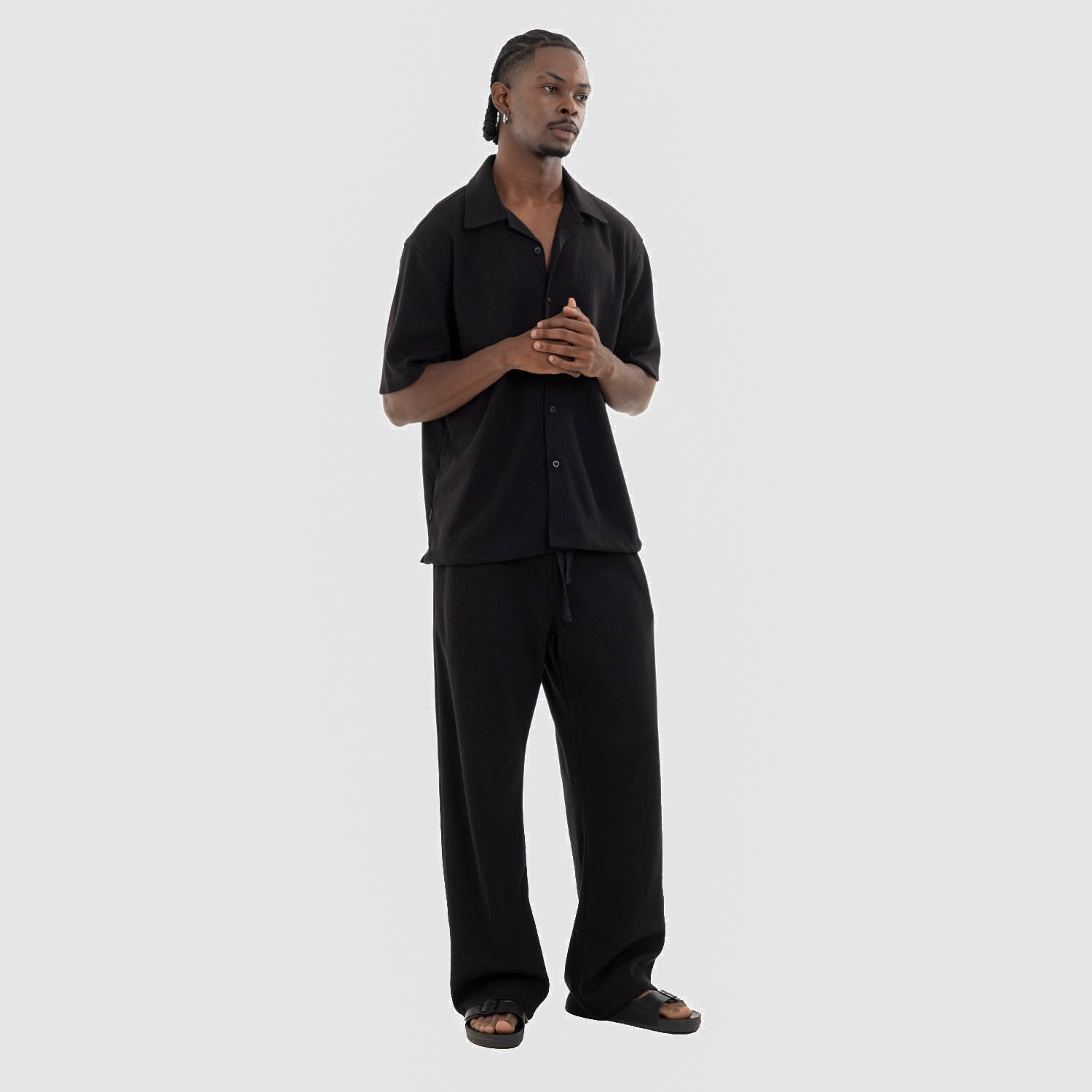 Relaxed Short Sleeve Shirt Black