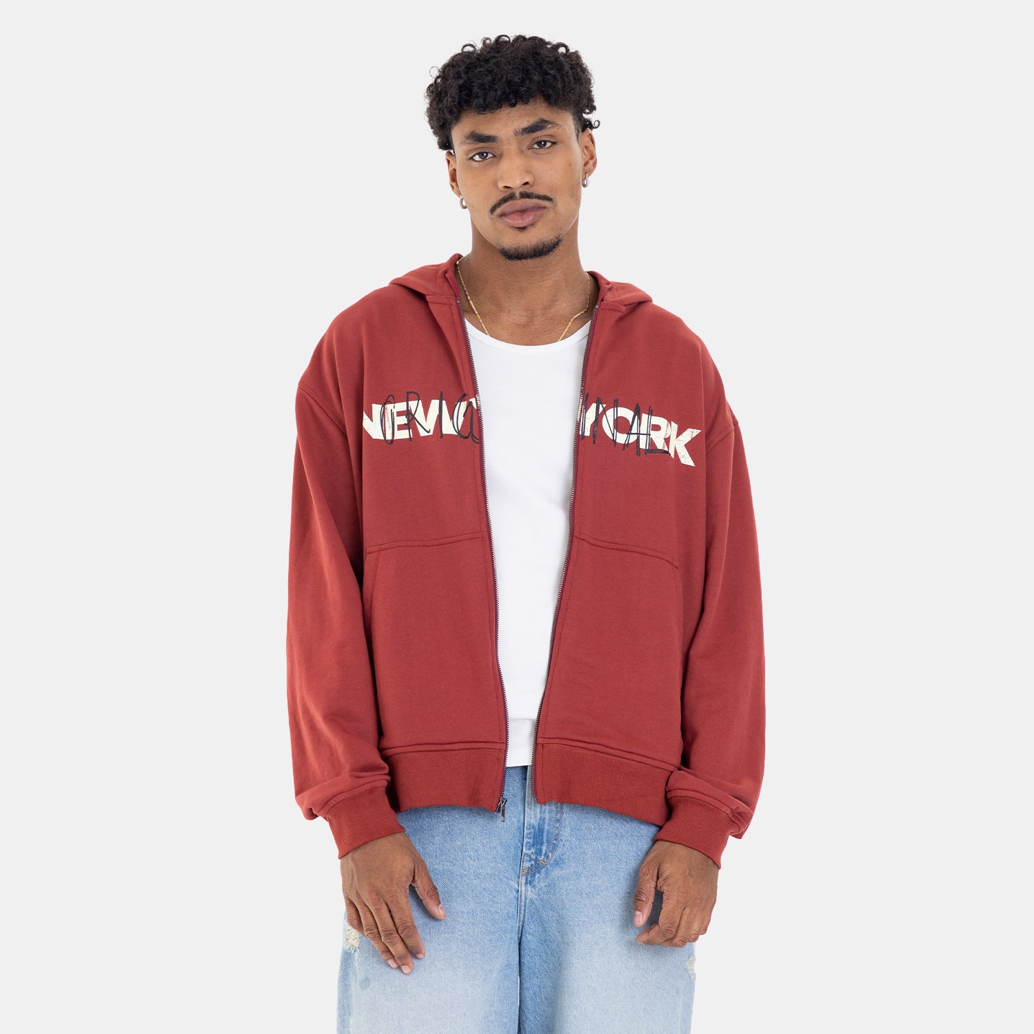 Zip Hoodie Regular Fit Red