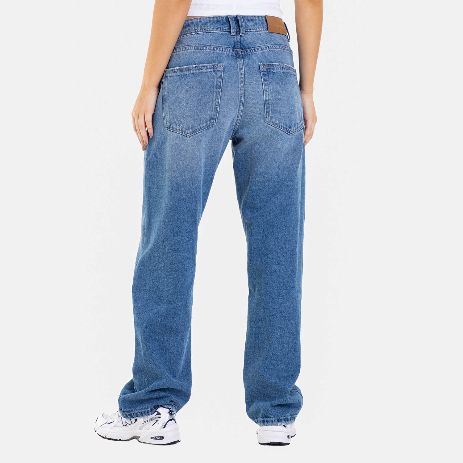 Clean Relaxed Fit Jeans Mid Blue