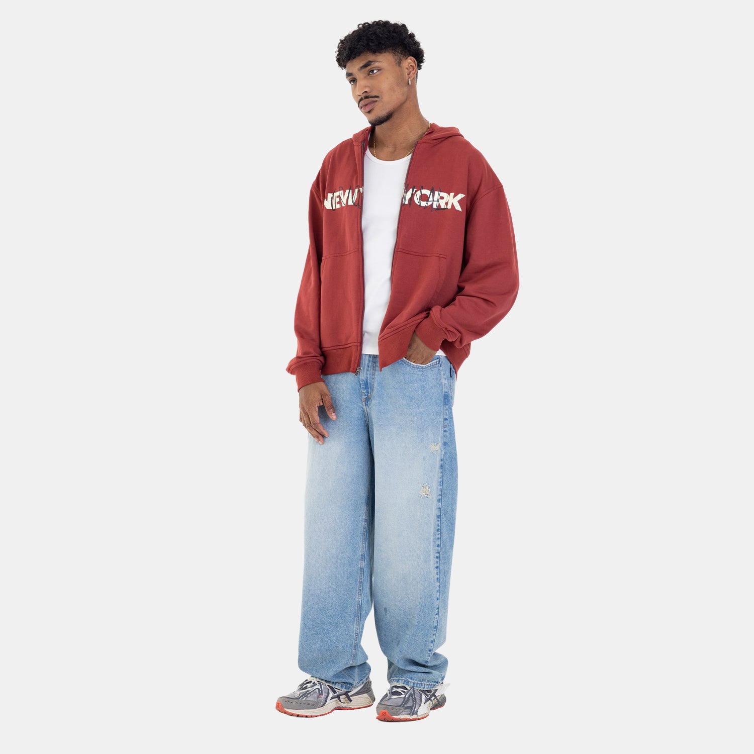 Zip Hoodie Regular Fit Red