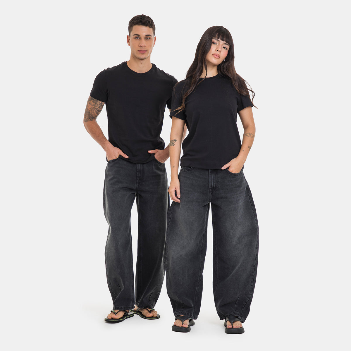 Gio Studio Barrel Jean Negro