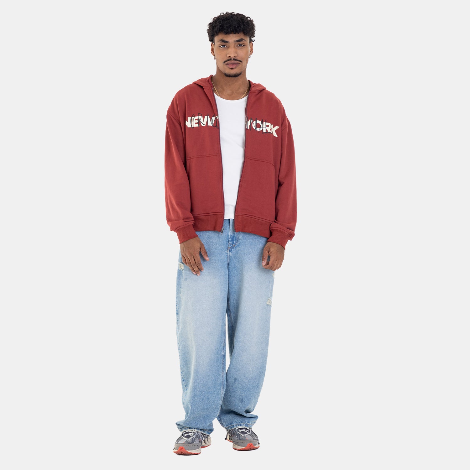 Zip Hoodie Regular Fit Red