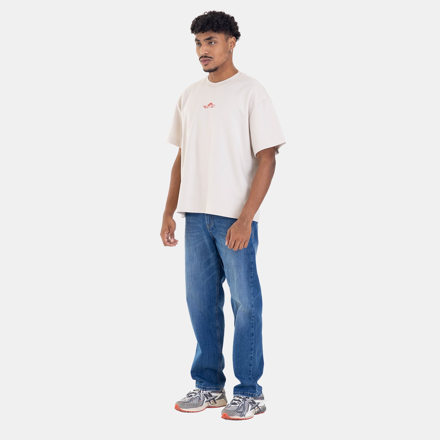Straight Fit Jeans Mid Blue