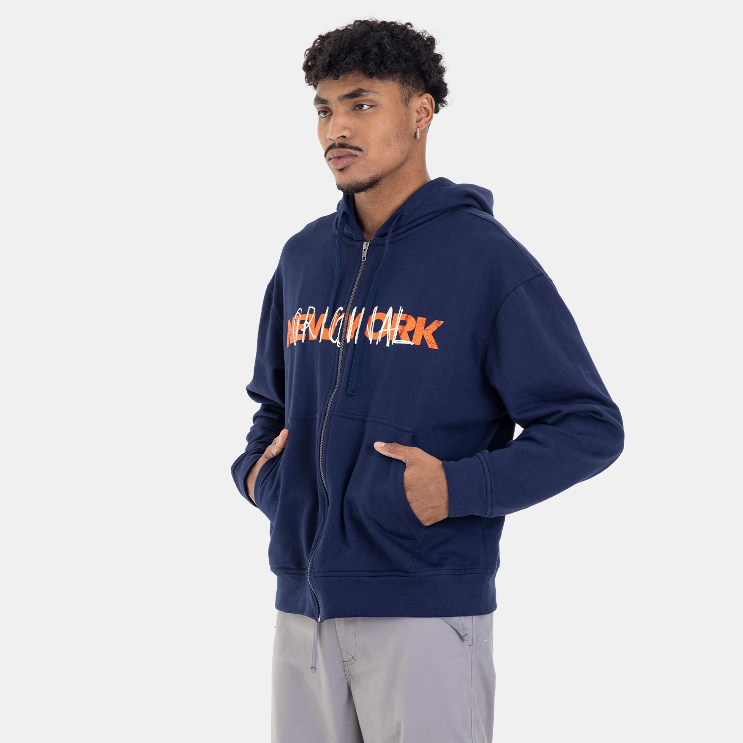 Zip Hoodie Regular Fit Dark Blue