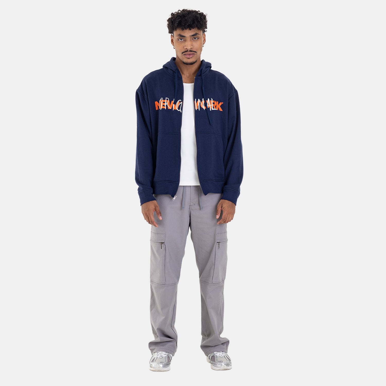 Zip Hoodie Regular Fit Dark Blue