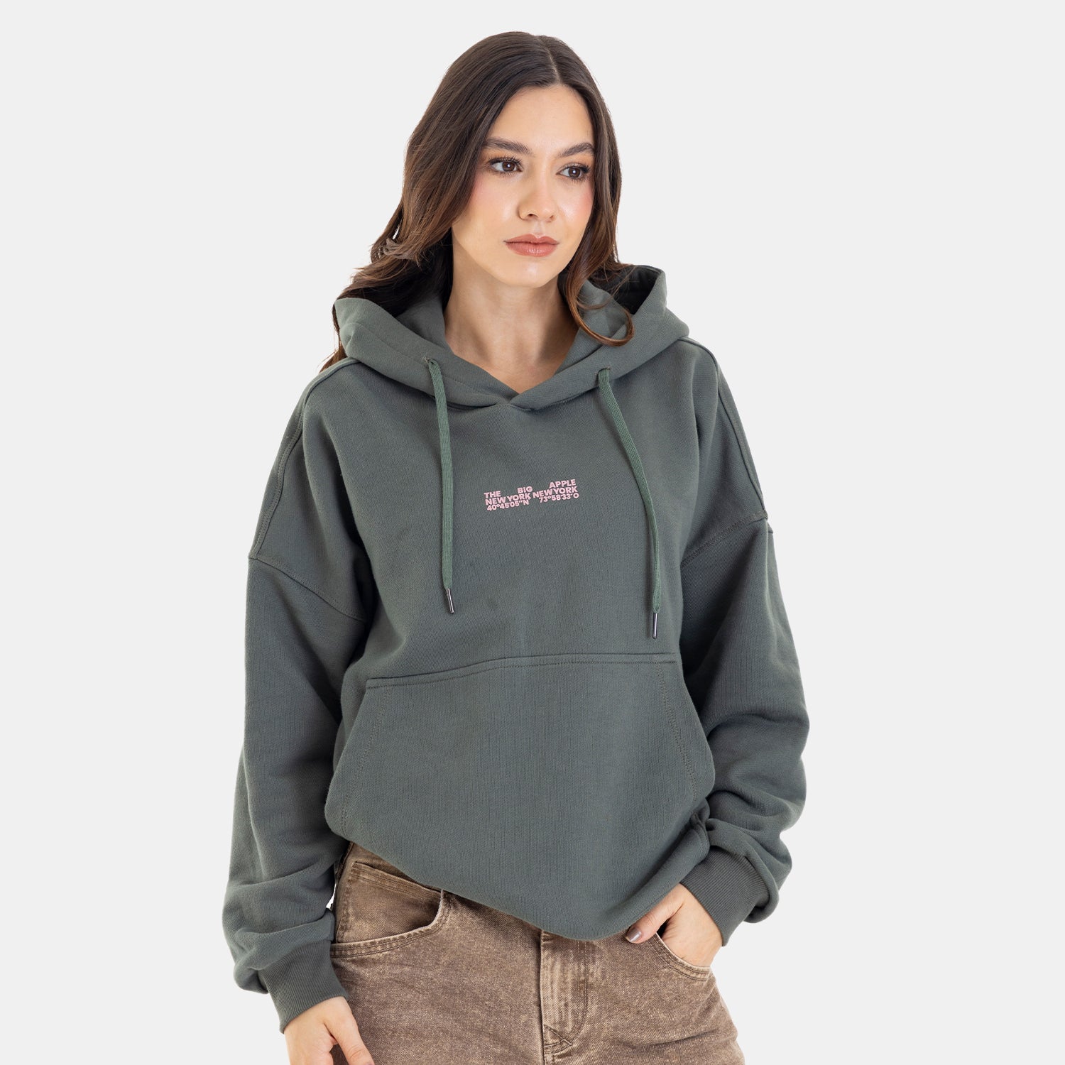 The Big Apple Hoodie Olive