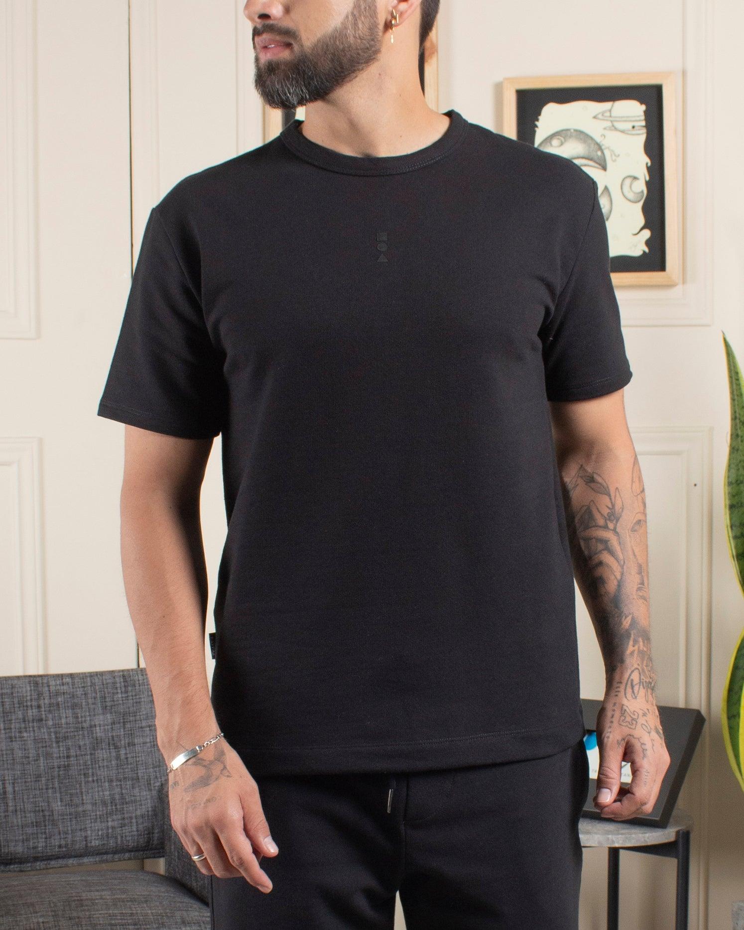 Camiseta Cuello Redondo Estampado Geométrico Minimalista Marca Rappaz