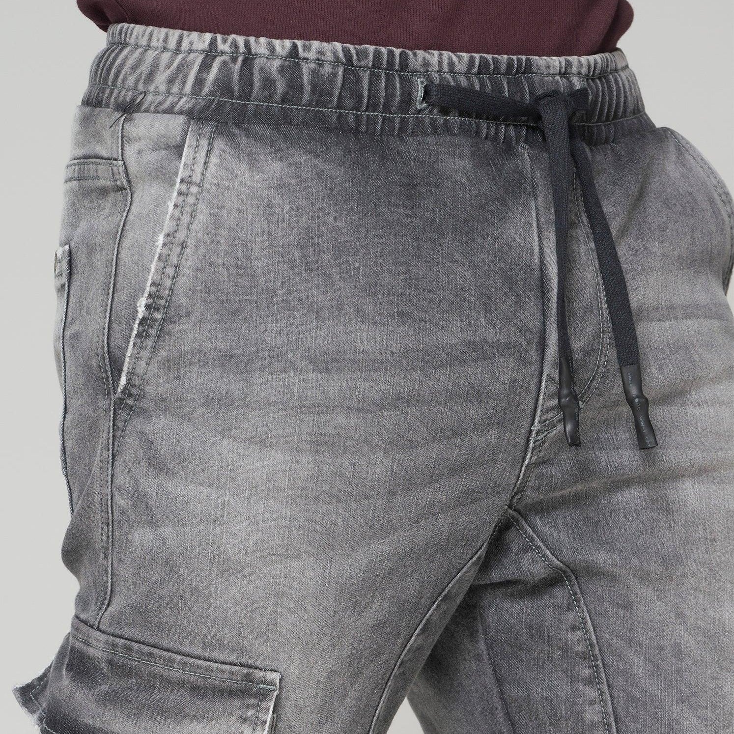 Jogger Tipo Cargo Efecto Humo Pretina Con Cordón Bota resortada Marca Rappaz