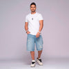 Bermuda Clásica Oversize Denim con Desgaste Marca Rappaz