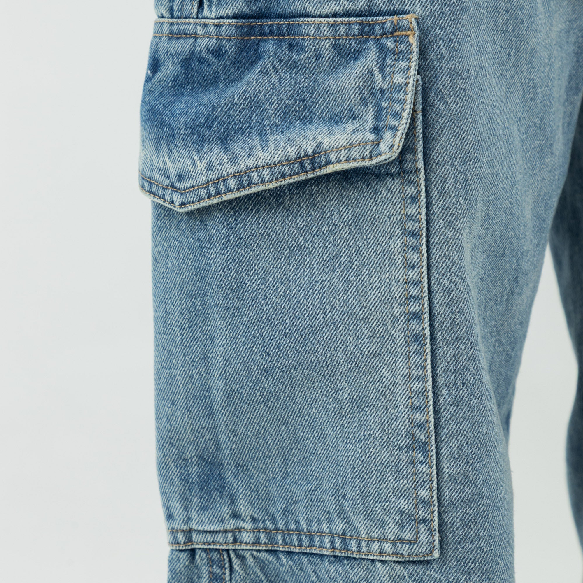 Urban Cargo Relaxed Jeans Medium Blue WOMAN